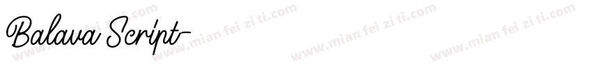 Balava Script字体转换